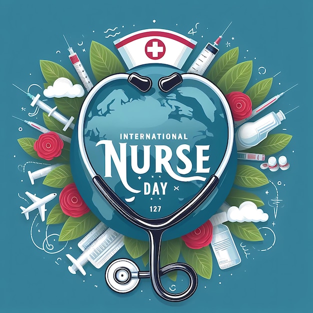 Photo international nurses day vector illustration