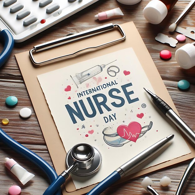 Photo international nurses day vector illustration