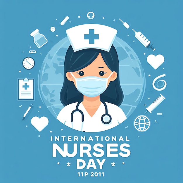 Photo international nurses day vector illustration