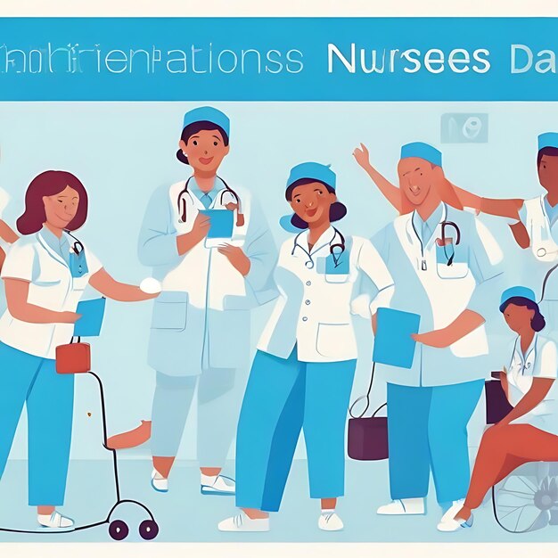 Photo international nurses day vector illustration