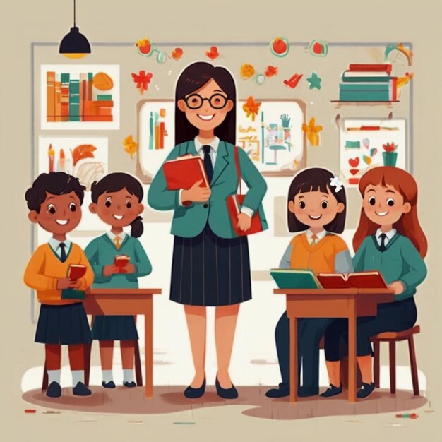 International Teachers Day Illustration