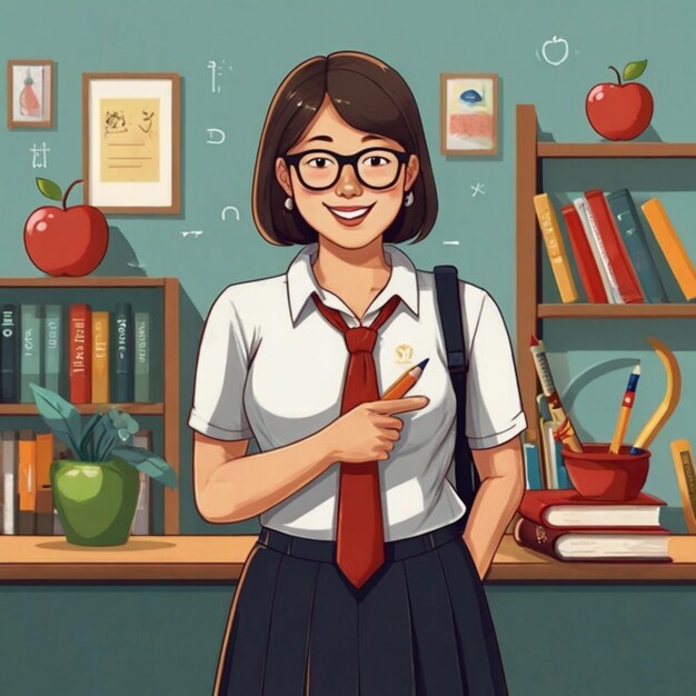 Photo international teachers day illustration