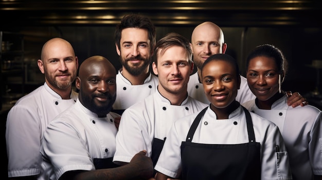 International team of chefs