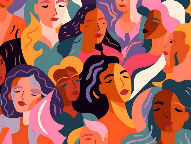 International women's day celebration empowering women globally vector graphic illutration