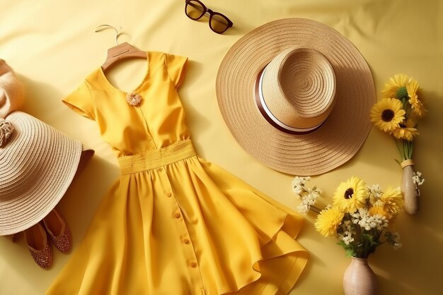 International Women's Day Sale Woman Clothes Accessories Spring Summer Collection Yellow Dress Fashi