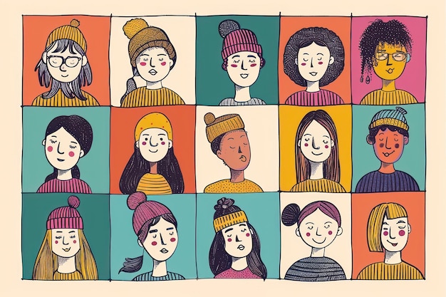 Международный день женщин 39s баннер векторные различные культурные женщины празднуют день женщины 39s векторные иллюстрации