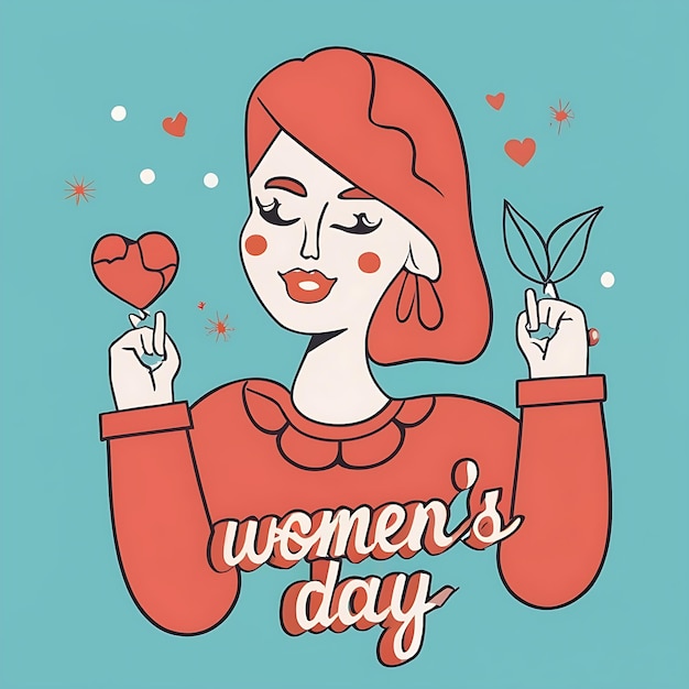 Foto marcia per la giornata internazionale della donna 8 con cornice di fiori e foglie in stile arte cartacea