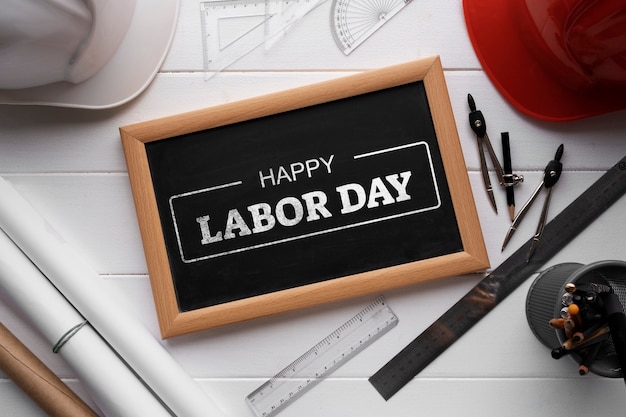 international worker's day with engineer tools