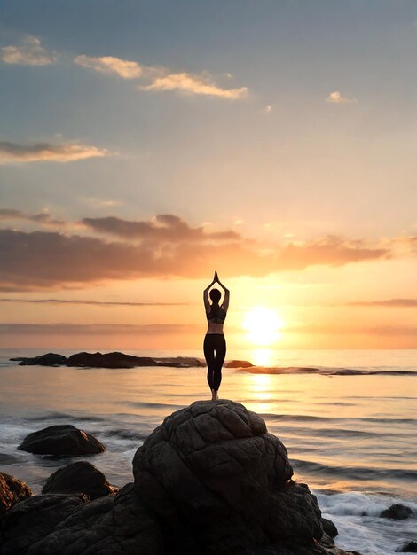 Foto background della giornata internazionale dello yoga