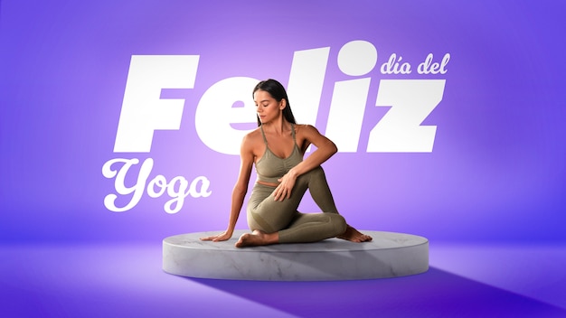 Foto collage della giornata internazionale dello yoga