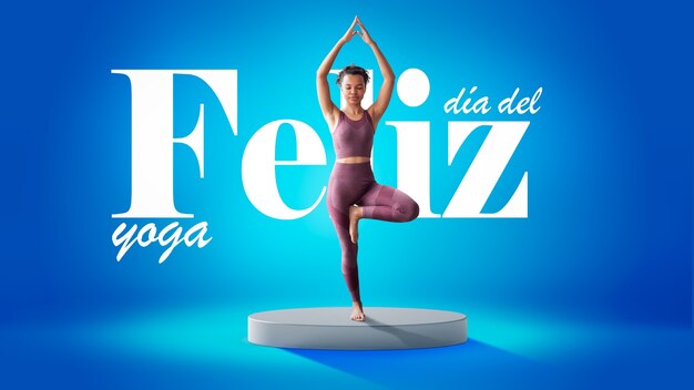 Foto collage della giornata internazionale dello yoga