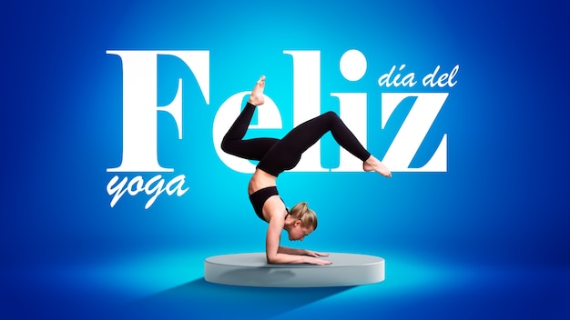 Foto collage della giornata internazionale dello yoga