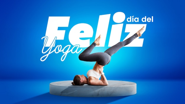 Foto collage della giornata internazionale dello yoga