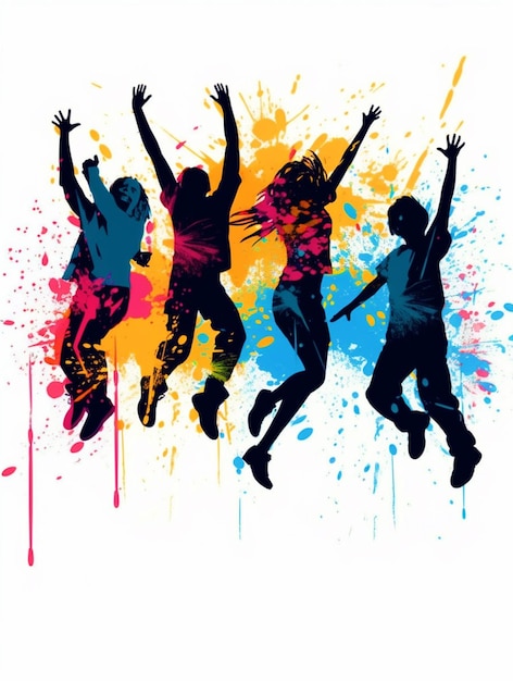 Foto illustrazione della giornata internazionale della gioventù con effetto splash ad acquerello