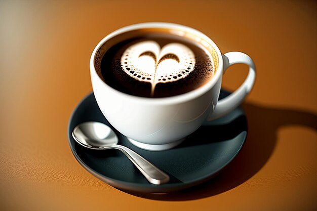 Foto internationale koffie dag heerlijke koffie prachtige latte decoratie zakelijke middag thee dranken