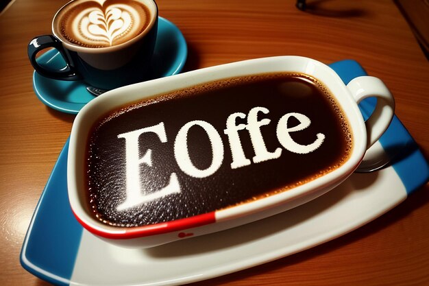 Foto internationale koffiedag heerlijke koffie mooie latte decoratie zakelijke afternoon tea-drankjes