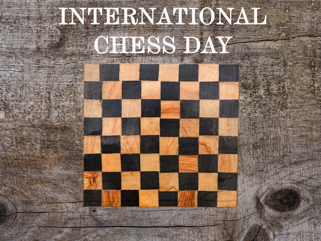 Internationale schaakdag. mooie kaart.