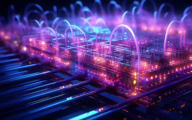 Internet Network Switch With Plugged illustration