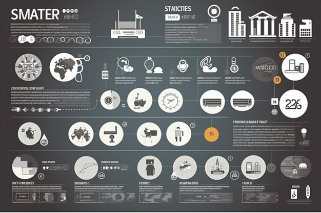 Internet of things infographic icons set