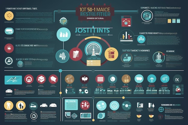 Photo internet of things infographic icons set