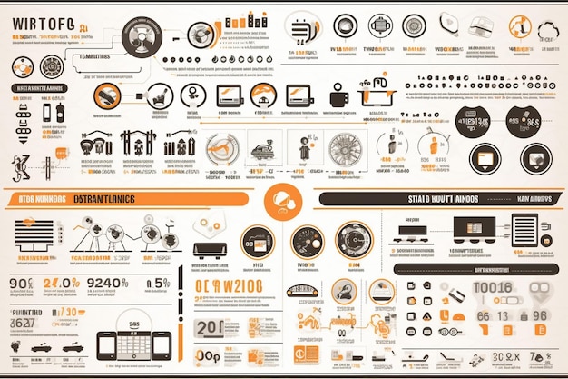 Internet of things infographic icons set