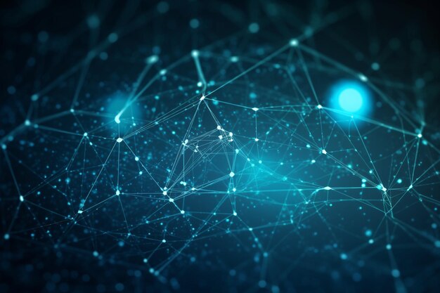 モノのインターネット IOT デバイスとネットワーク上の接続の概念 ネットワーク接続の蜘蛛の巣
