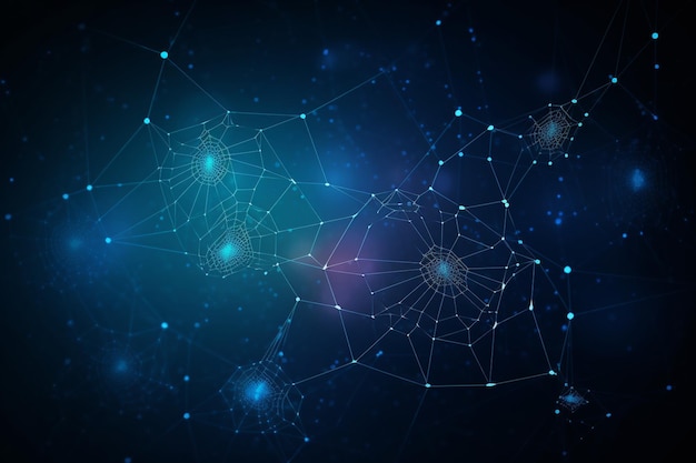 internet of things iot and networking concept for connected devices spider web of network connect