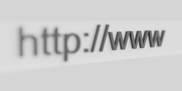 Internet web address http www in search bar of browser