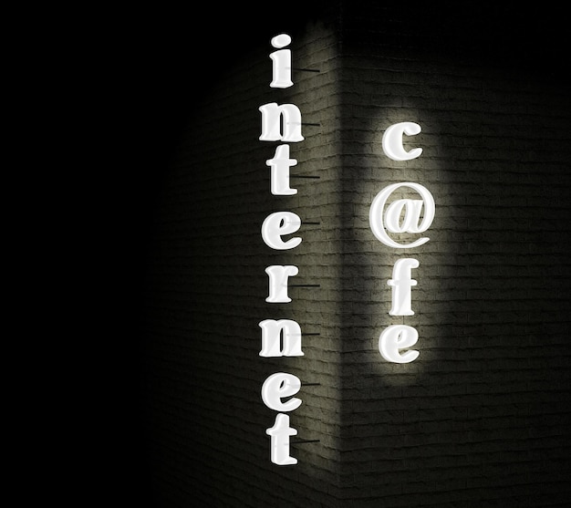 Internetcafé teken