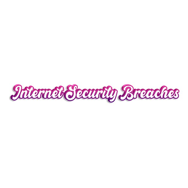 Photo internetsecuritybreaches typography 3d design yellow pink white background photo jpg