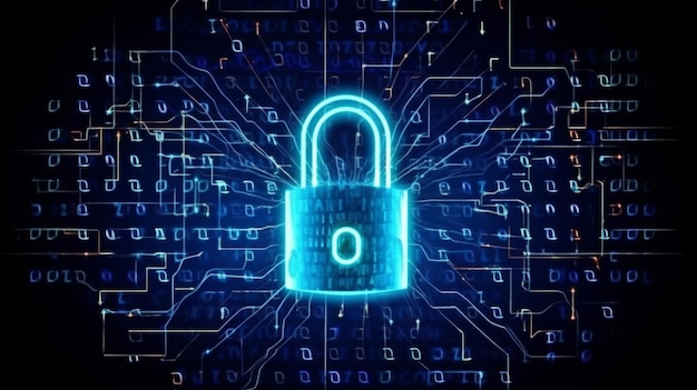 Internetveiligheid Online gegevensbeveiliging gebruikersprivacy en sleutelbescherming tegen hackers generatieve kunstmatige intelligentie