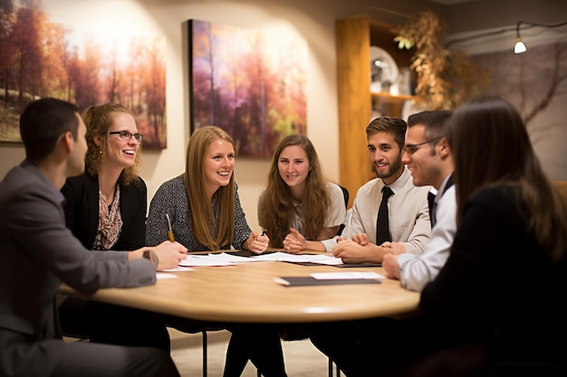 Photo interns participating in a mock interview