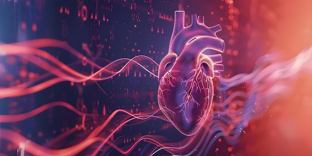 Interpretatie van harthologram-testresultaten voor geavanceerde detectie van hartziekten en myocardinfarct Concept Geavanceerde detectie Harthologram Test Hartziekten Myocardinfact