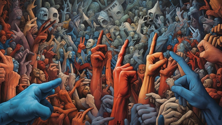 Photo the interpretation of democracy and authoritarianism