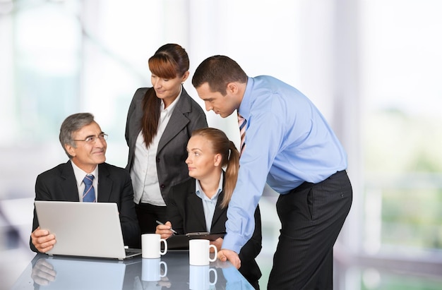 Interracial business group in a meeting