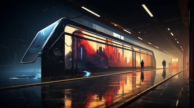 Foto transito interstellare stazione della metropolitana nasapunk