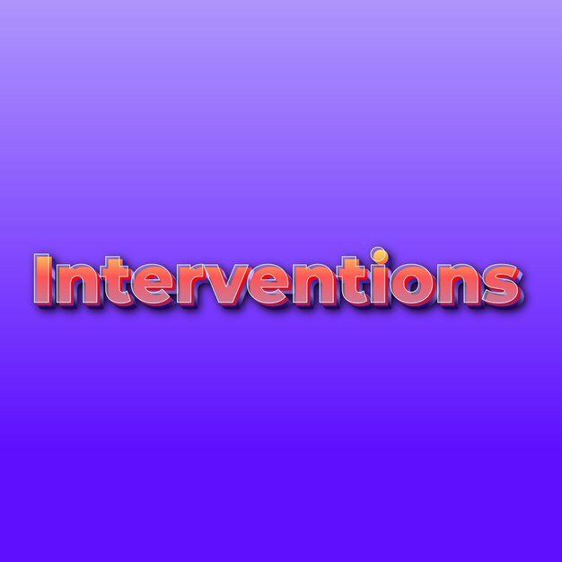 Interventionstext effect jpg gradient purple background card photo