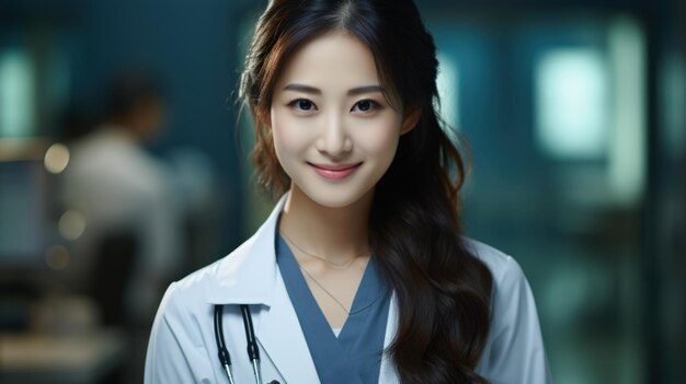 Intimate Asian female doctor