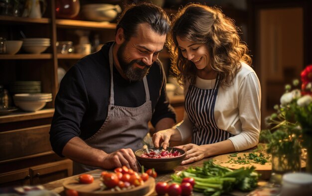 Foto corso di cucina intimo per coppie