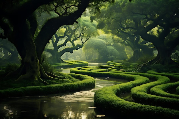 Into the heart of green green landscape photo