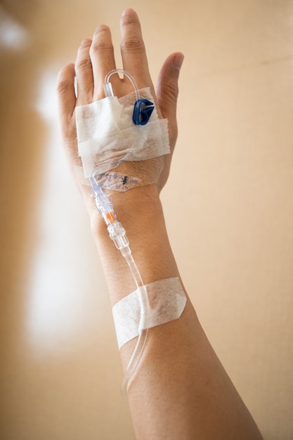 Intravenous infusion hand