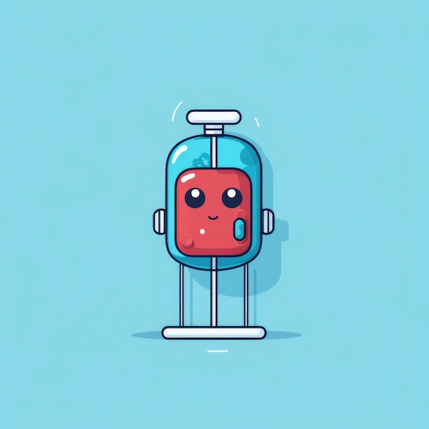 Intravenous IV Stand mascot for a company logo Generative AI