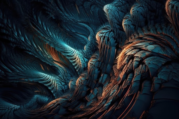 Intricate abstract design created through computer graphics Generative AI