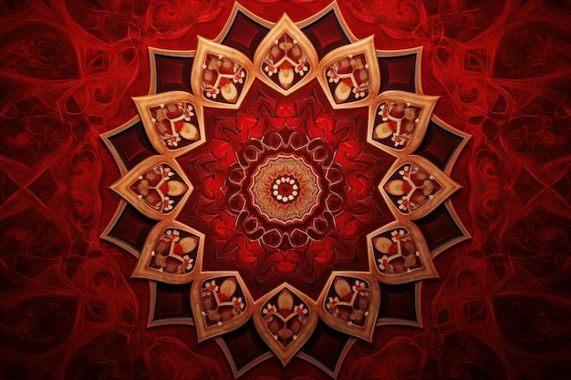 Intricate Arabic carpet Texture old floor Generate Ai