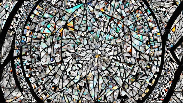 Intricate Circular Stained Glass Window Design