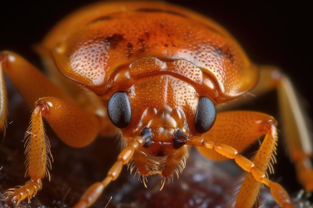 Cimex Hemipterus 곤충의 복잡한 디테일 클로즈업 샷