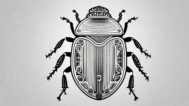 Photo intricate details of a beetle exoskeleton