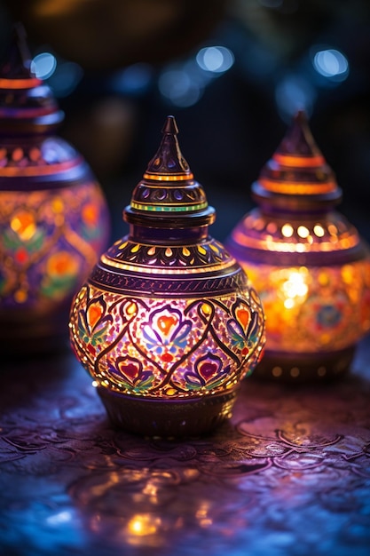 the intricate details of Ramadanthemed crafts and decorations being