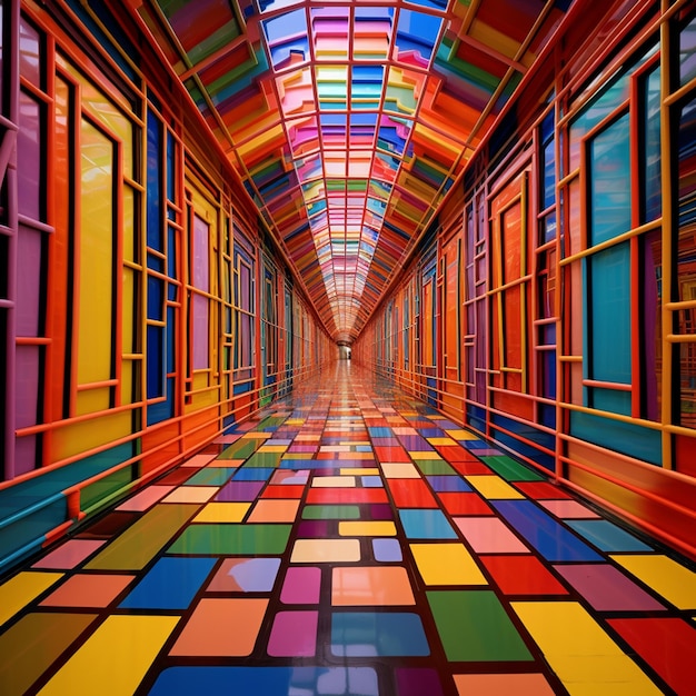 Photo intricate dimensions painted in a vivid palette