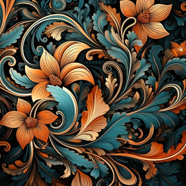 Intricate elegance decorative detailed pattern background